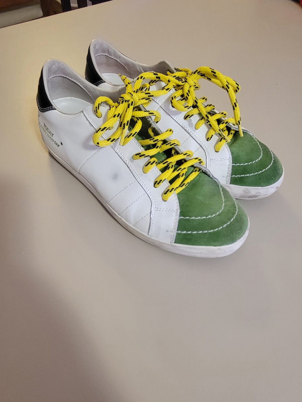 Primabase "today is a very good day" leather sneakers